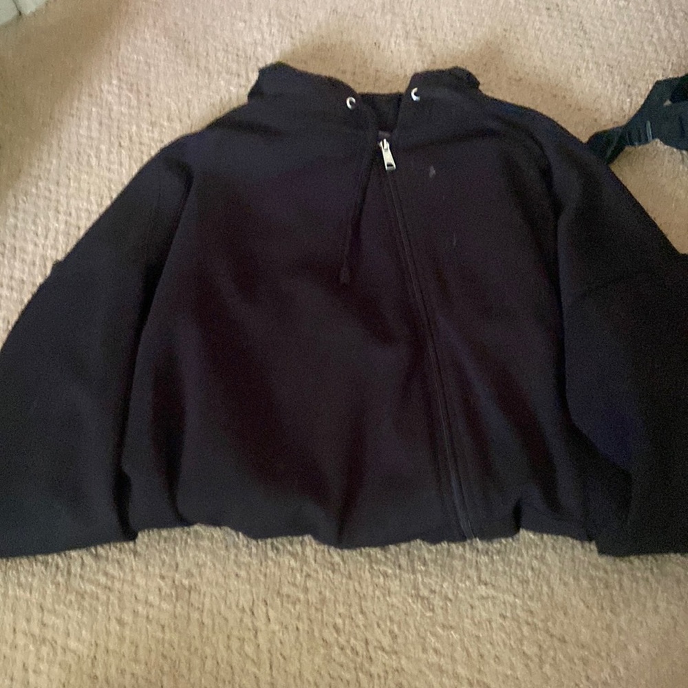 Black zip up hoodie